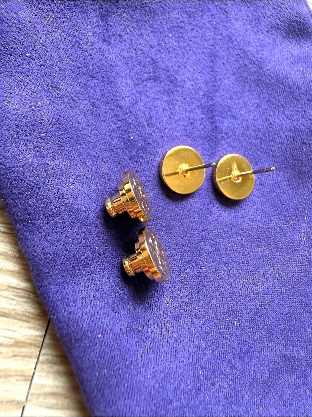 New Tory Burch Turquoise Enamel Logo Stud Earrings